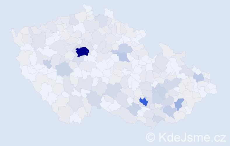 Jméno: 'Milana', počet výskytů 604 v celé ČR