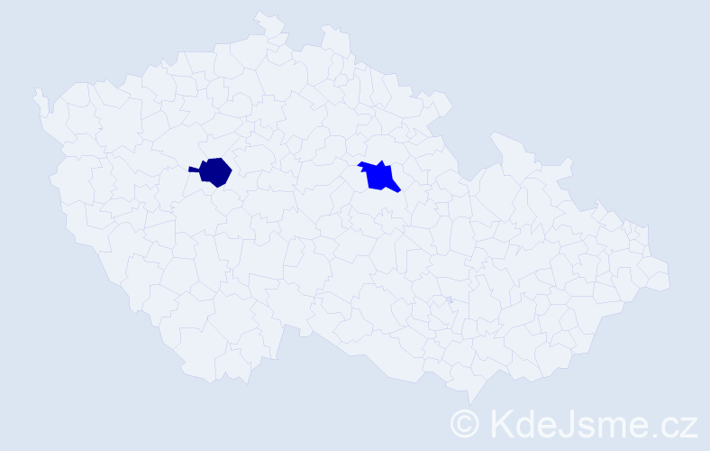 Jméno: 'Raudel', počet výskytů 3 v celé ČR