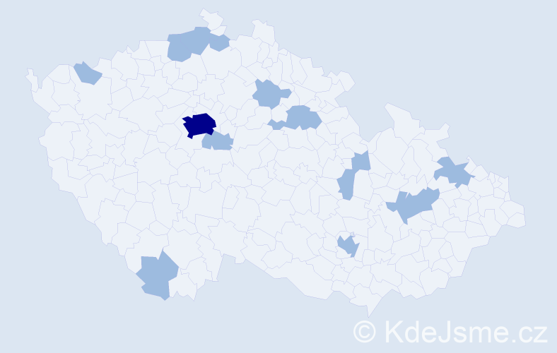 Jméno: 'Anna Elisabeth', počet výskytů 17 v celé ČR