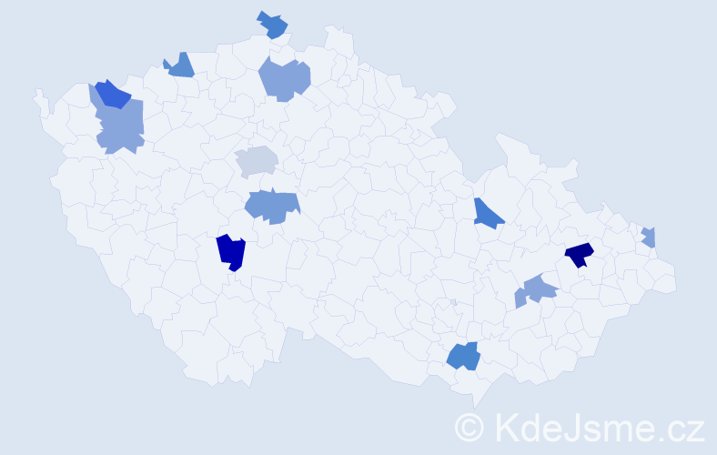 Jméno: 'Leticie', počet výskytů 15 v celé ČR