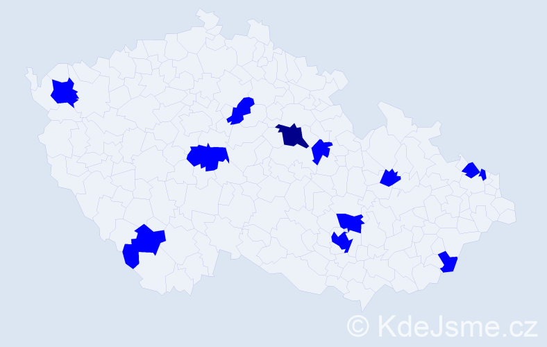 Jméno: 'Matyáš Petr', počet výskytů 13 v celé ČR
