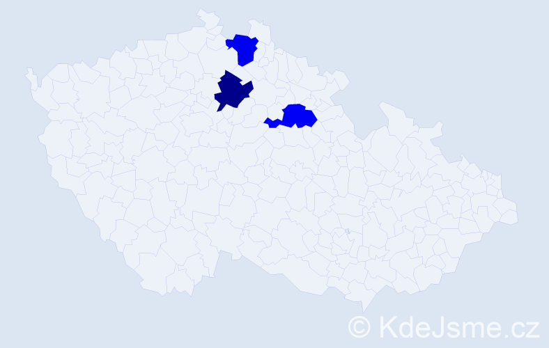 Jméno: 'Rosaria', počet výskytů 3 v celé ČR