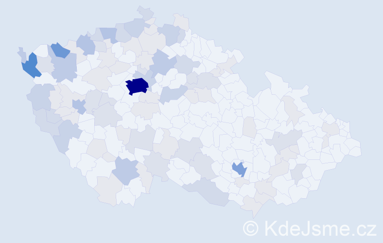 Jméno: 'Van', počet výskytů 254 v celé ČR