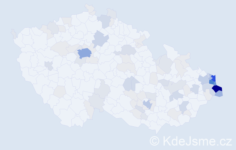 Jméno: 'Česlav', počet výskytů 309 v celé ČR