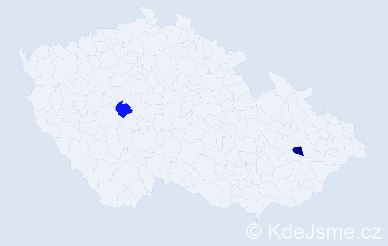 Jméno: 'Čestislav', počet výskytů 2 v celé ČR