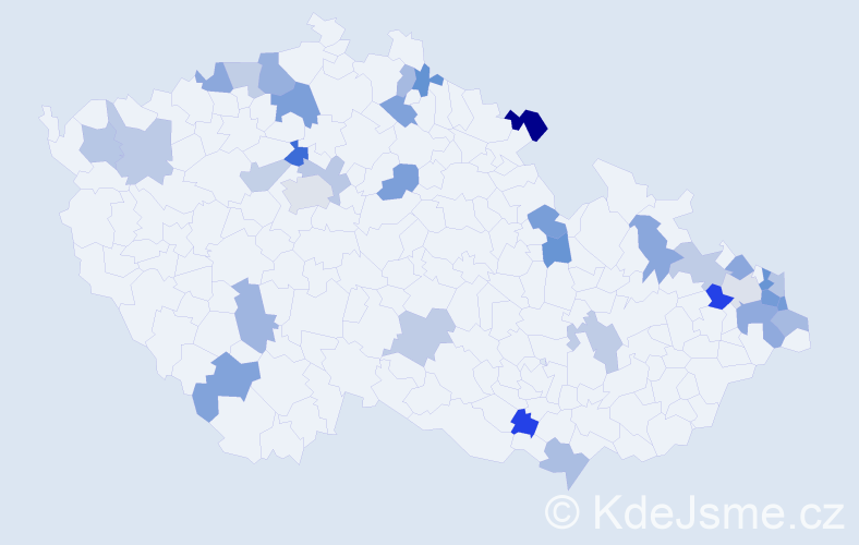 Jméno: 'Apolonia', počet výskytů 45 v celé ČR