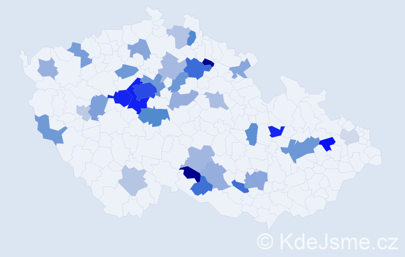 Jméno: 'Mína', počet výskytů 80 v celé ČR
