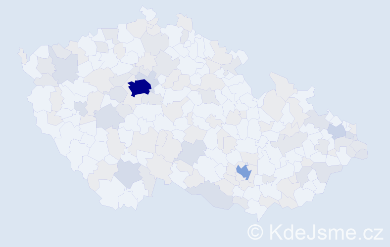 Jméno: 'Sara', počet výskytů 268 v celé ČR