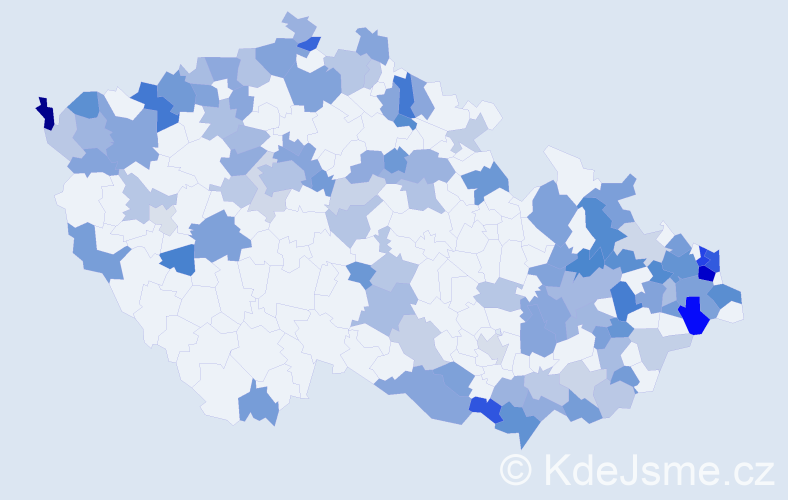Jméno: 'Štefania', počet výskytů 209 v celé ČR