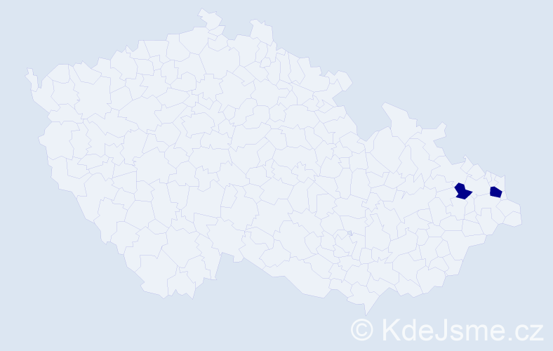 Jméno: 'Samanta Patricie', počet výskytů 2 v celé ČR
