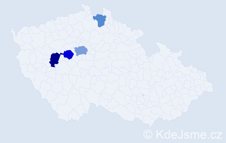 Jméno: 'Xinyu', počet výskytů 7 v celé ČR