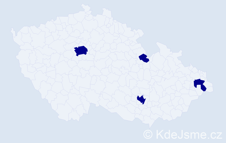 Jméno: 'Tomas David', počet výskytů 4 v celé ČR