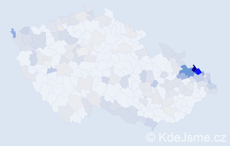 Jméno: 'Elfrída', počet výskytů 231 v celé ČR