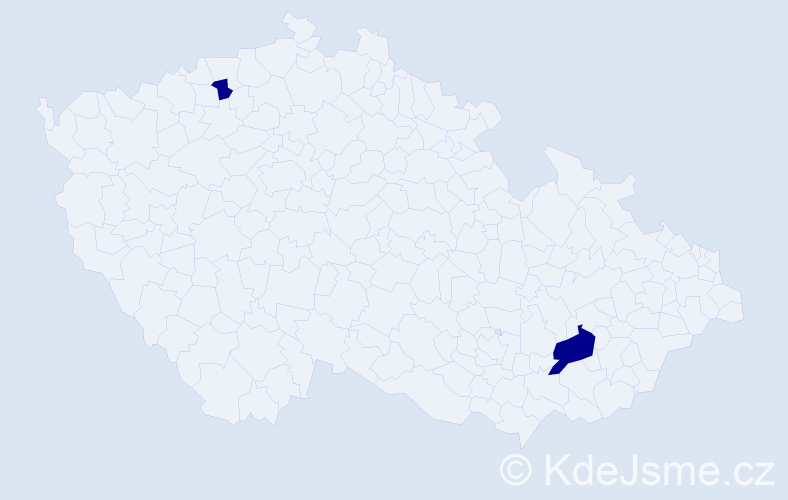 Jméno: 'Esma', počet výskytů 2 v celé ČR
