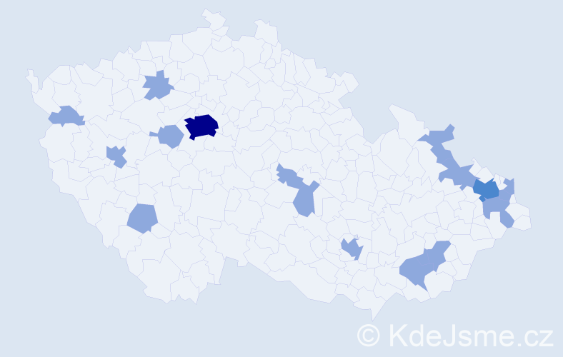 Jméno: 'Benedikta', počet výskytů 25 v celé ČR