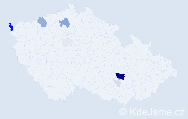 Jméno: 'Mišela', počet výskytů 9 v celé ČR