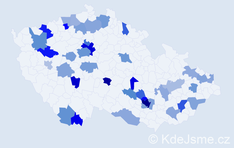 Jméno: 'Alessandro', počet výskytů 77 v celé ČR