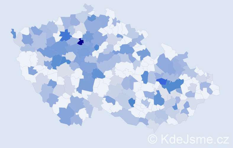 Jméno: 'Vratislava', počet výskytů 370 v celé ČR