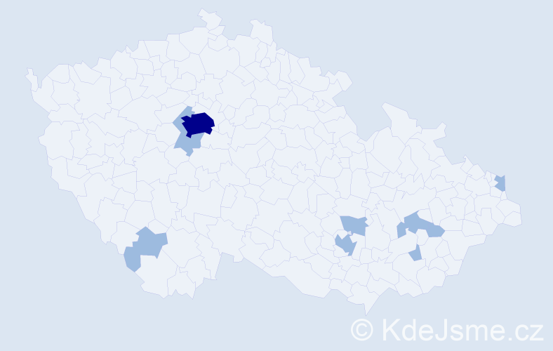 Jméno: 'Ariadna', počet výskytů 12 v celé ČR