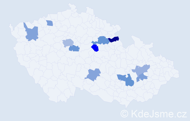 Jméno: 'Barbora Marie', počet výskytů 17 v celé ČR