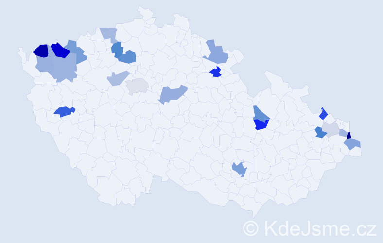 Jméno: 'Engelbert', počet výskytů 30 v celé ČR