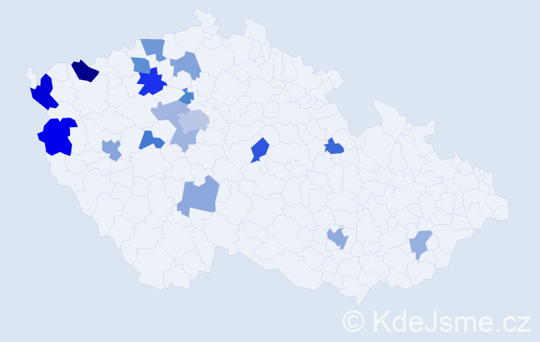 Jméno: 'Khoi', počet výskytů 32 v celé ČR