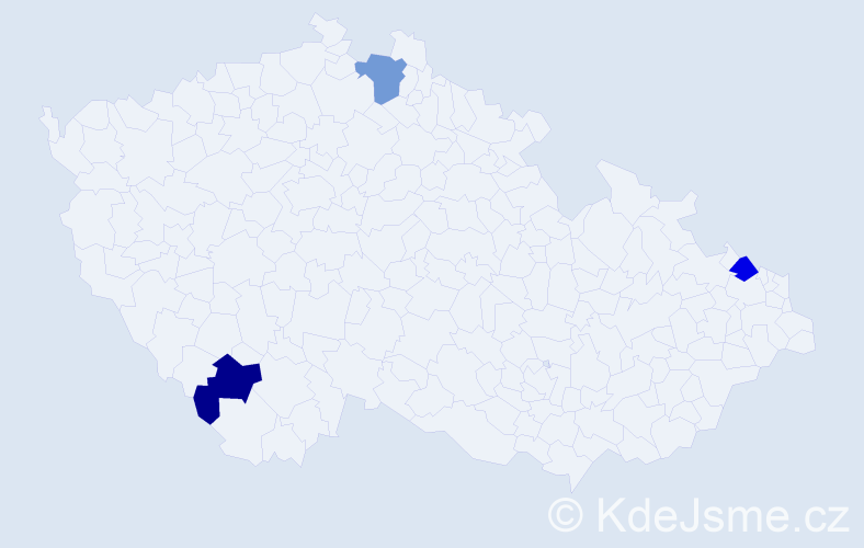 Jméno: 'Willfried', počet výskytů 3 v celé ČR