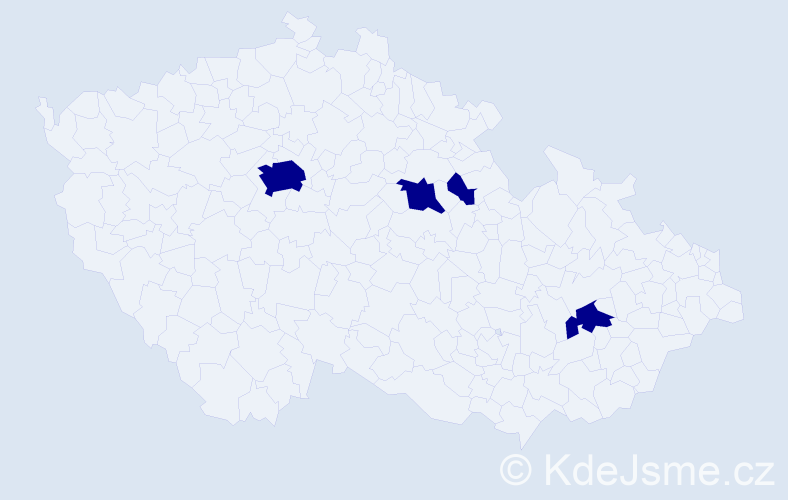 Jméno: 'Daniel George', počet výskytů 4 v celé ČR