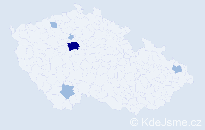 Jméno: 'Di', počet výskytů 8 v celé ČR