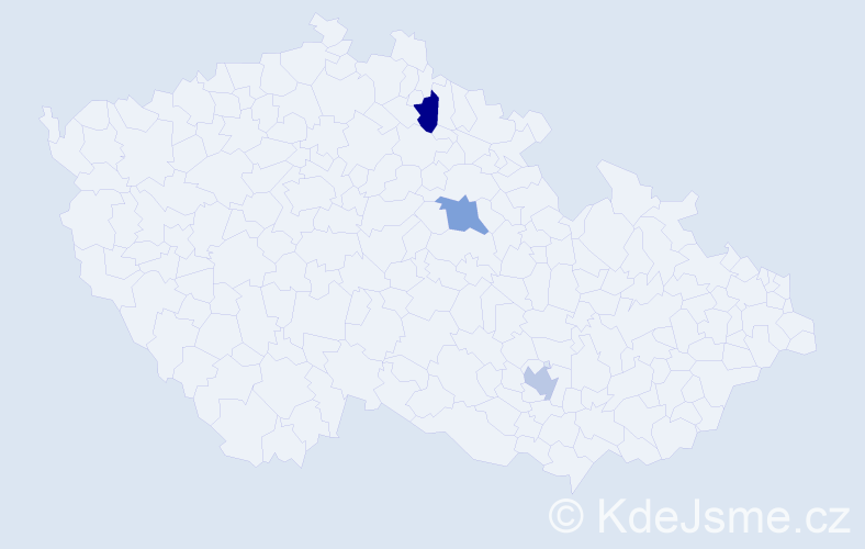 Jméno: 'Maryčka', počet výskytů 3 v celé ČR