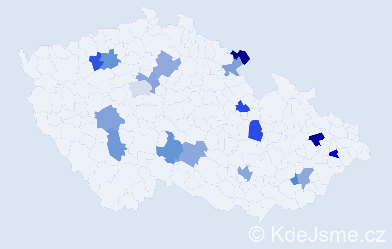 Jméno: 'Věnka', počet výskytů 21 v celé ČR
