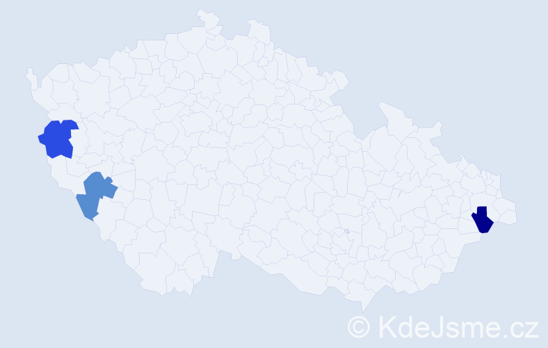 Jméno: 'Nikolas Samuel', počet výskytů 3 v celé ČR
