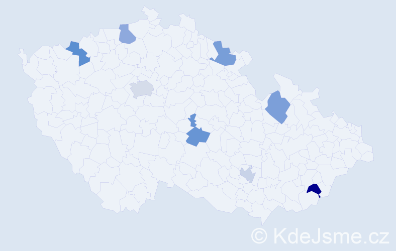 Jméno: 'Kateřina Elizabeth', počet výskytů 9 v celé ČR