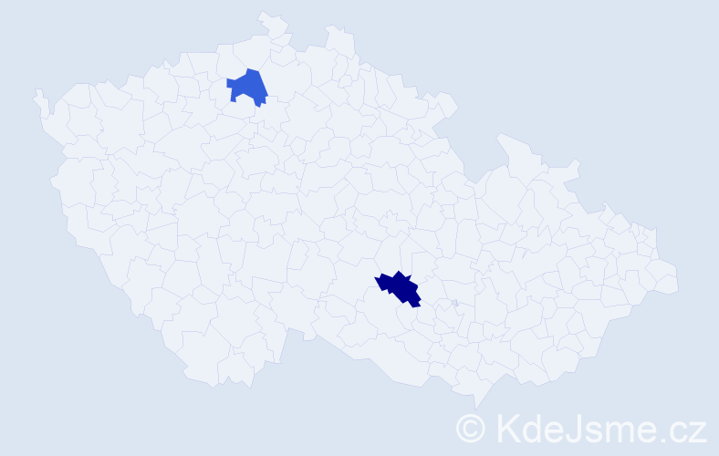 Jméno: 'Annabelle Lenka', počet výskytů 2 v celé ČR