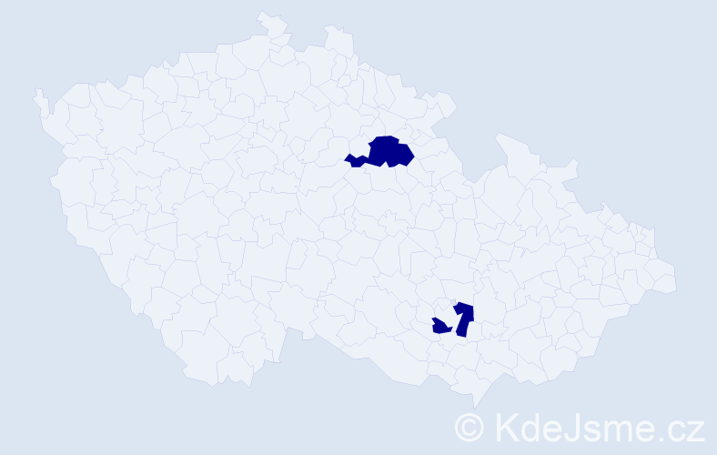 Jméno: 'Bram', počet výskytů 2 v celé ČR