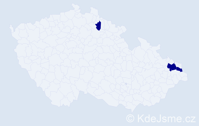Jméno: 'Bogdan Józef', počet výskytů 4 v celé ČR