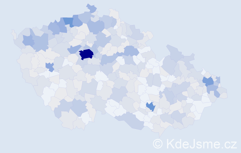 Jméno: 'Angelika', počet výskytů 815 v celé ČR