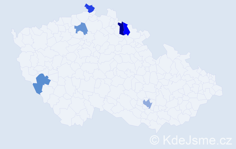 Jméno: 'Arie', počet výskytů 7 v celé ČR