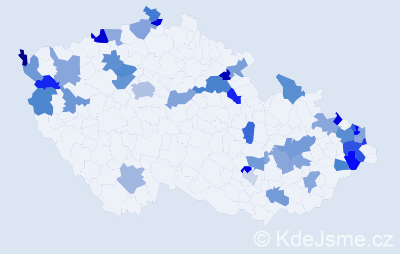 Jméno: 'Iréna', počet výskytů 58 v celé ČR