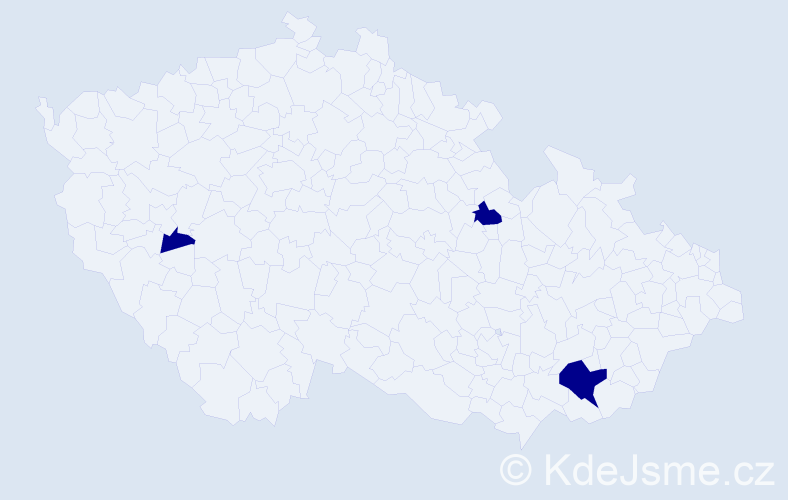 Jméno: 'Veronika Františka', počet výskytů 3 v celé ČR
