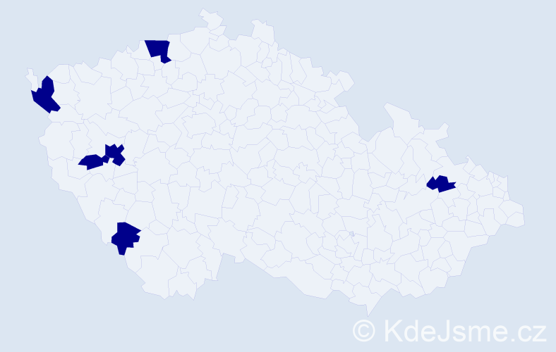 Jméno: 'Thi Suong', počet výskytů 6 v celé ČR