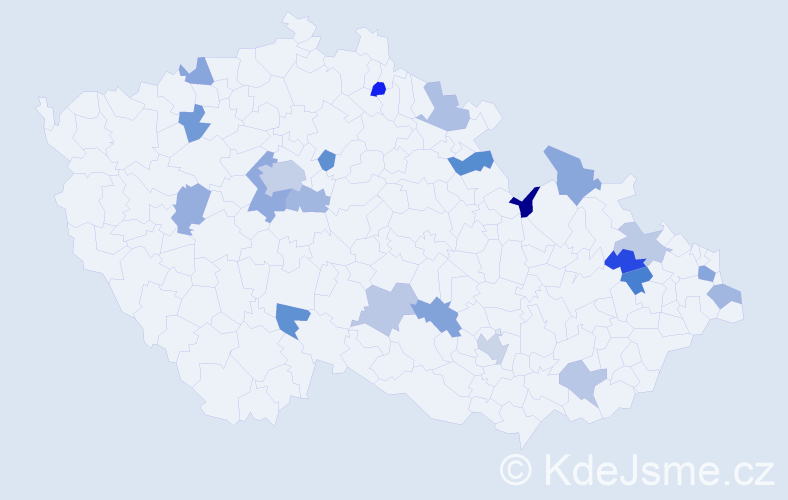 Jméno: 'Aron', počet výskytů 31 v celé ČR
