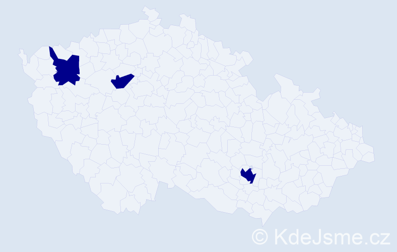 Jméno: 'Karoľ', počet výskytů 3 v celé ČR