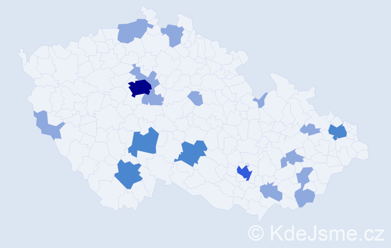 Jméno: 'Jorika', počet výskytů 30 v celé ČR