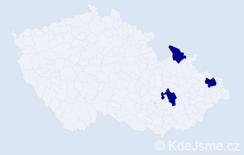 Jméno: 'Běloslava', počet výskytů 3 v celé ČR