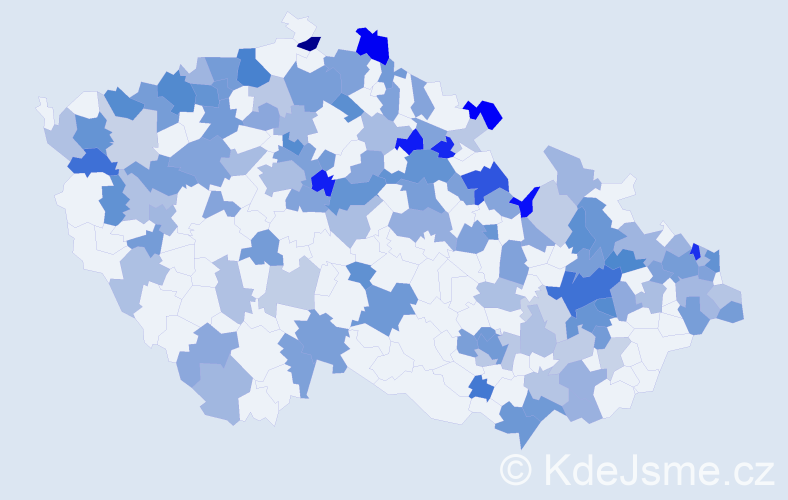 Jméno: 'Paulína', počet výskytů 226 v celé ČR