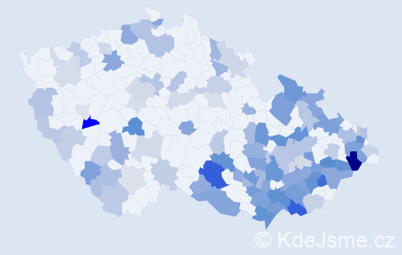 Jméno: 'Božetěch', počet výskytů 214 v celé ČR