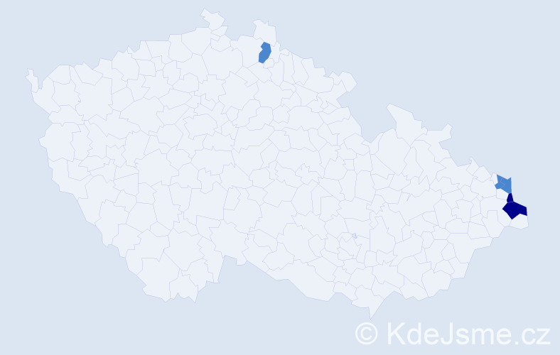 Jméno: 'Bronisława', počet výskytů 9 v celé ČR