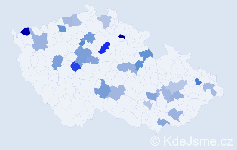 Jméno: 'Sean', počet výskytů 46 v celé ČR