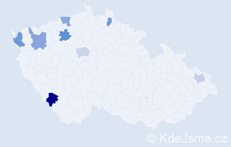 Jméno: 'Manh Linh', počet výskytů 10 v celé ČR